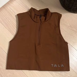 TALA half zip crop